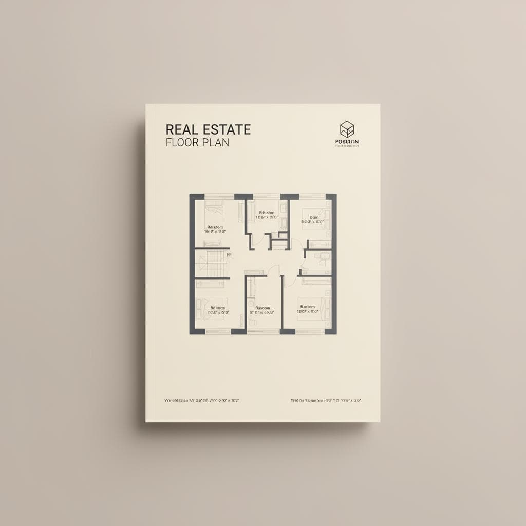 Mockup eines gebrandeten Grundriss-PDFs